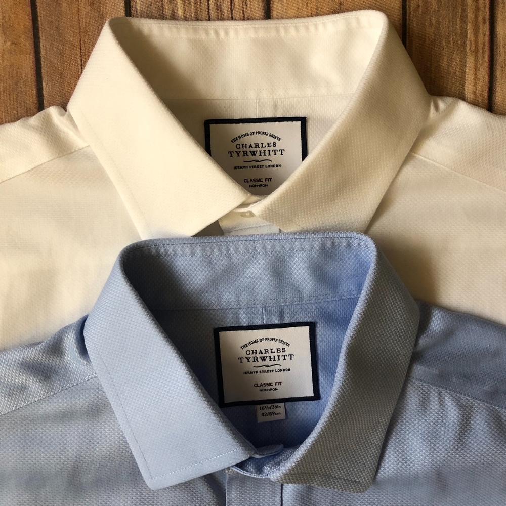 2 Charles Tyrwhitt Classic Dress Shirts 16.5 35